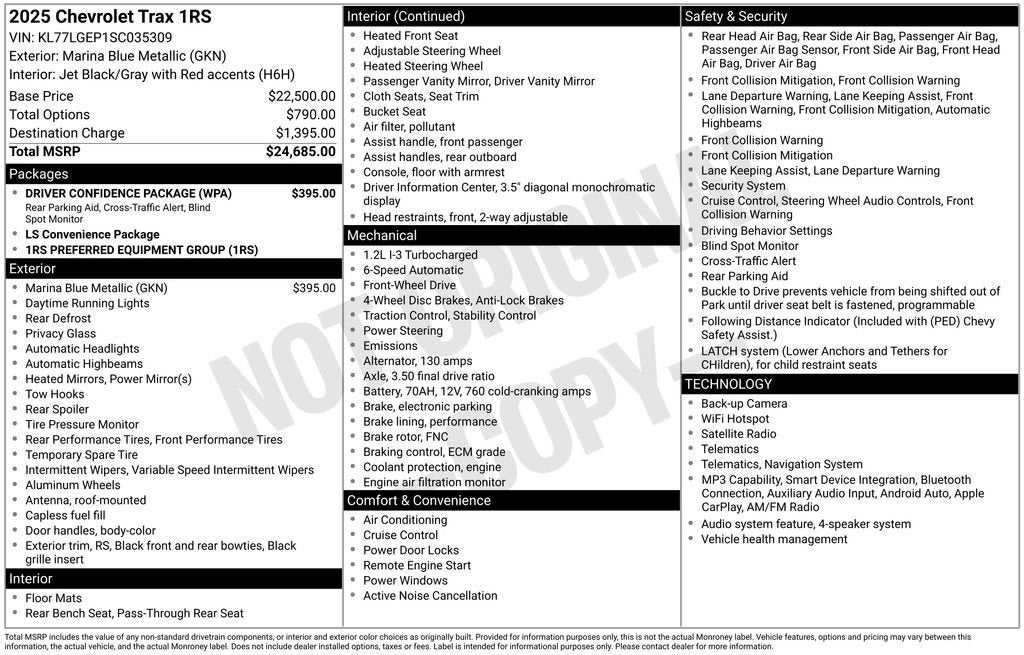 2025 Chevrolet Trax 1RS