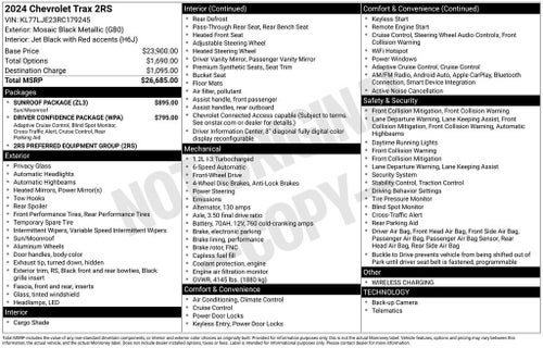 2024 Chevrolet Trax 2RS
