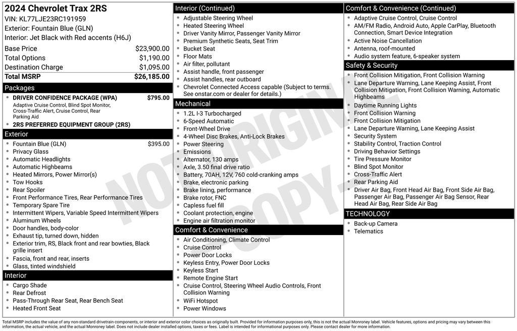 2024 Chevrolet Trax 2RS