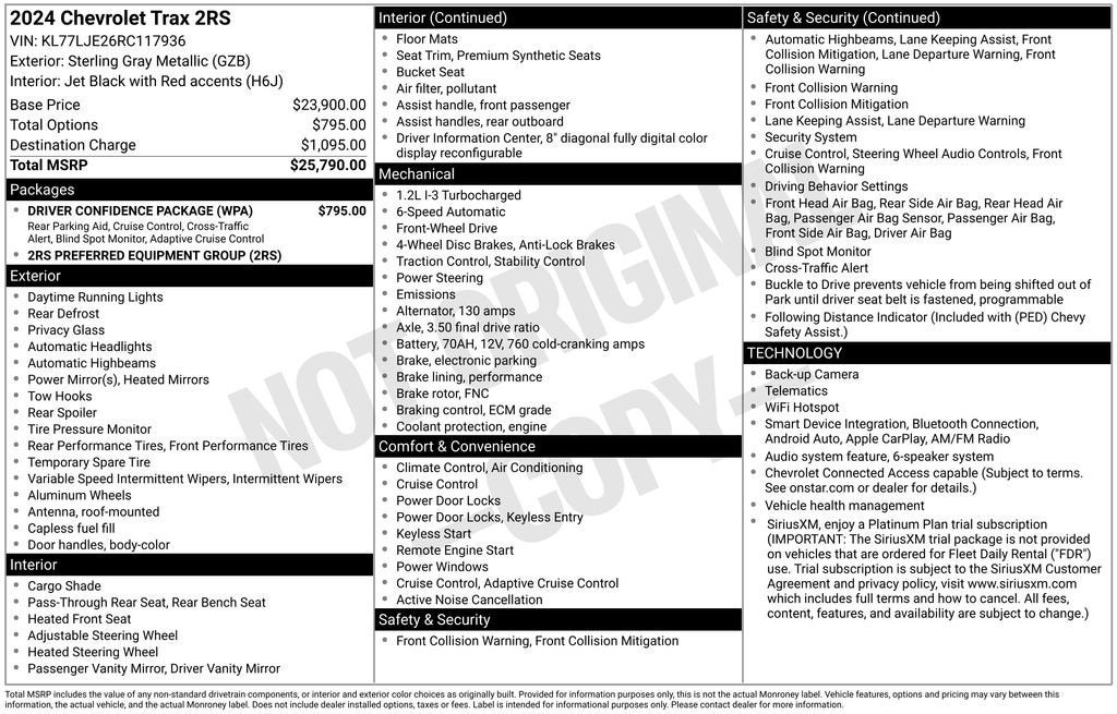 2024 Chevrolet Trax 2RS