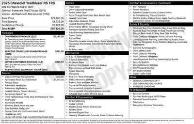 2025 Chevrolet Trailblazer RS