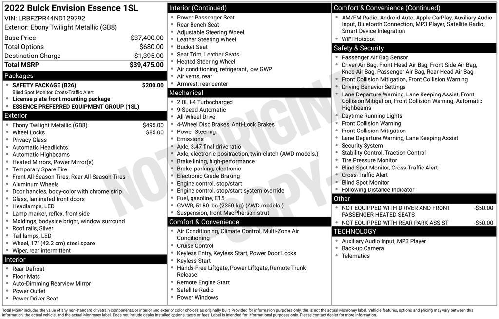 2022 Buick Envision Essence