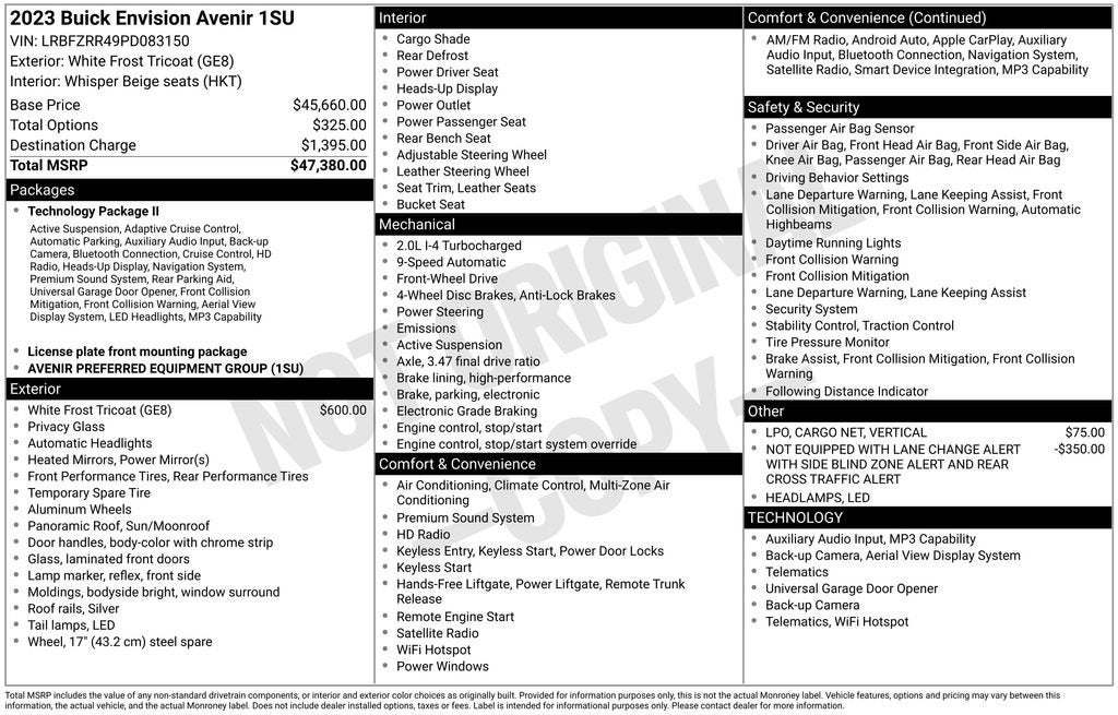 2023 Buick Envision Avenir