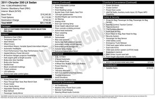 2011 Chrysler 200 LX