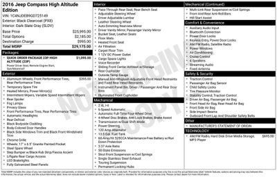 2016 Jeep Compass High Altitude