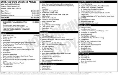 2022 Jeep Grand Cherokee L Altitude