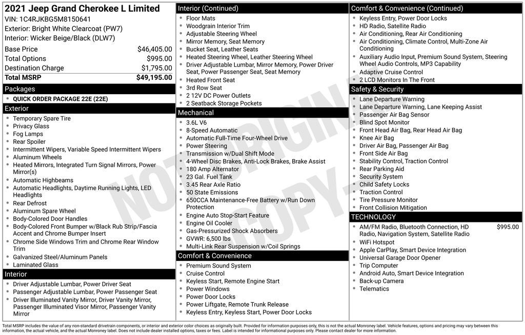 2021 Jeep Grand Cherokee L Limited