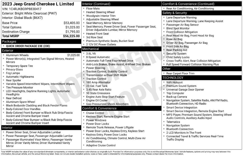 2023 Jeep Grand Cherokee L Limited