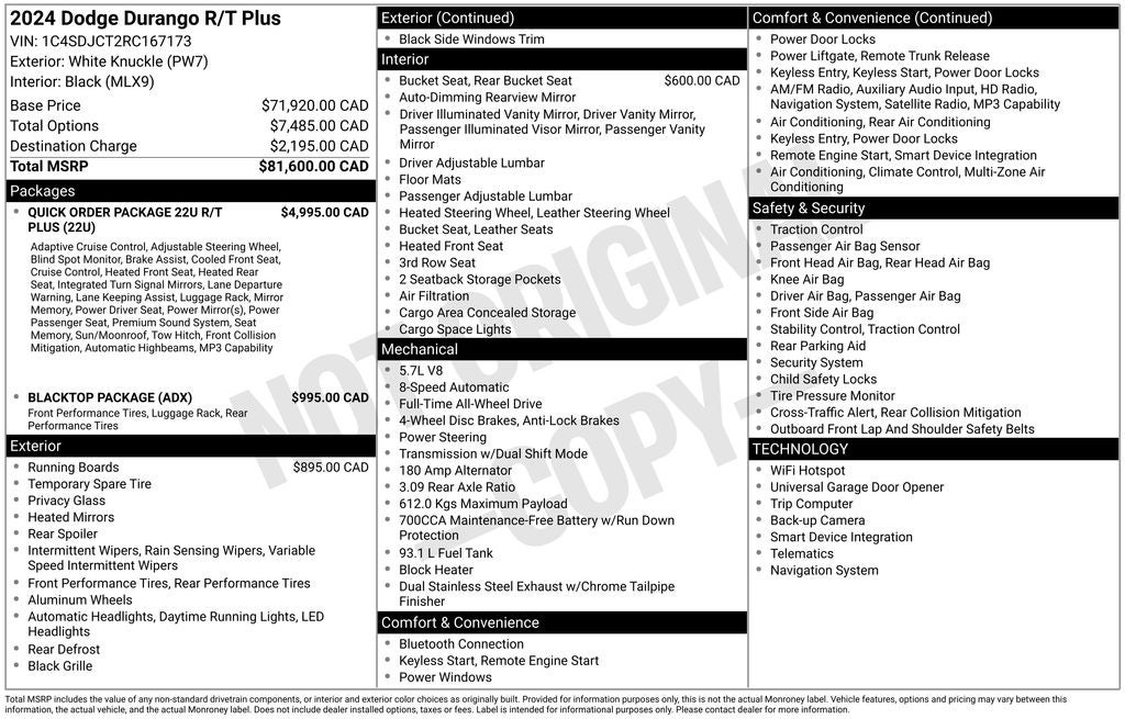 2024 Dodge Durango Base