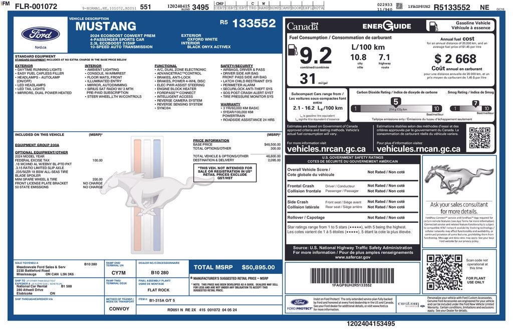 2024 Ford Mustang EcoBoost Premium