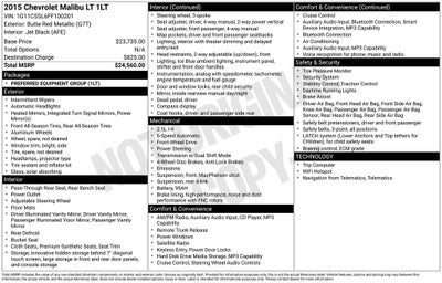 2015 Chevrolet Malibu LT 1LT
