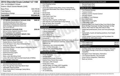 2016 Chevrolet Cruze Limited 1LT