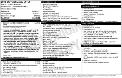 2012 Chevrolet Malibu LT 1LT