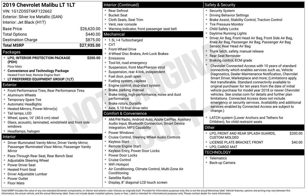 2019 Chevrolet Malibu LT