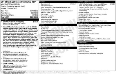 2012 Buick LaCrosse Premium II Group