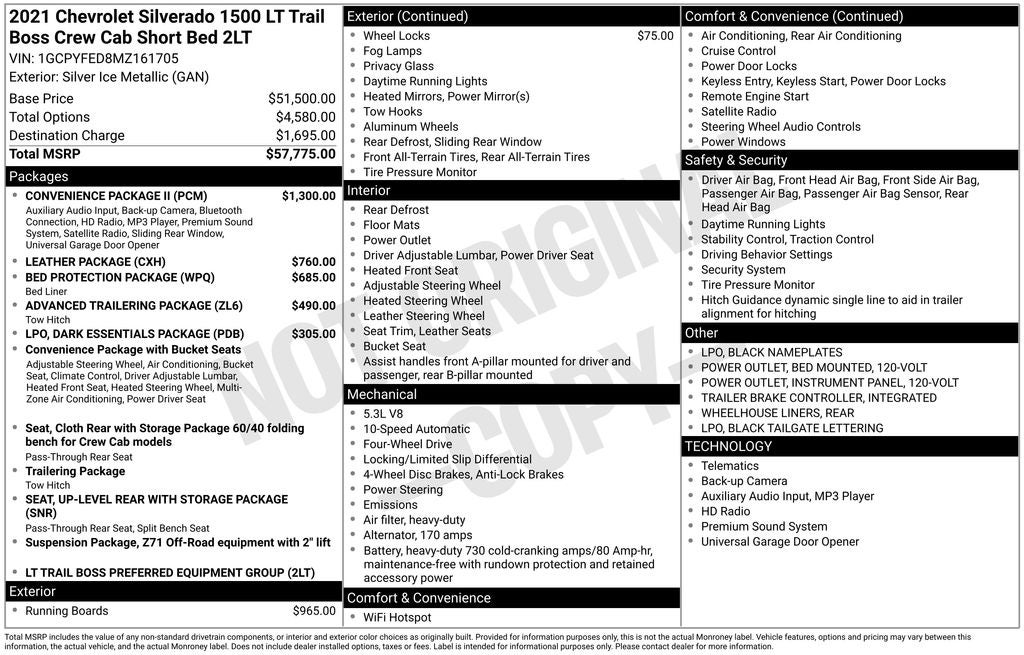 2021 Chevrolet Silverado 1500 LT Trail Boss