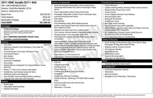 2011 GMC Acadia SLT-1