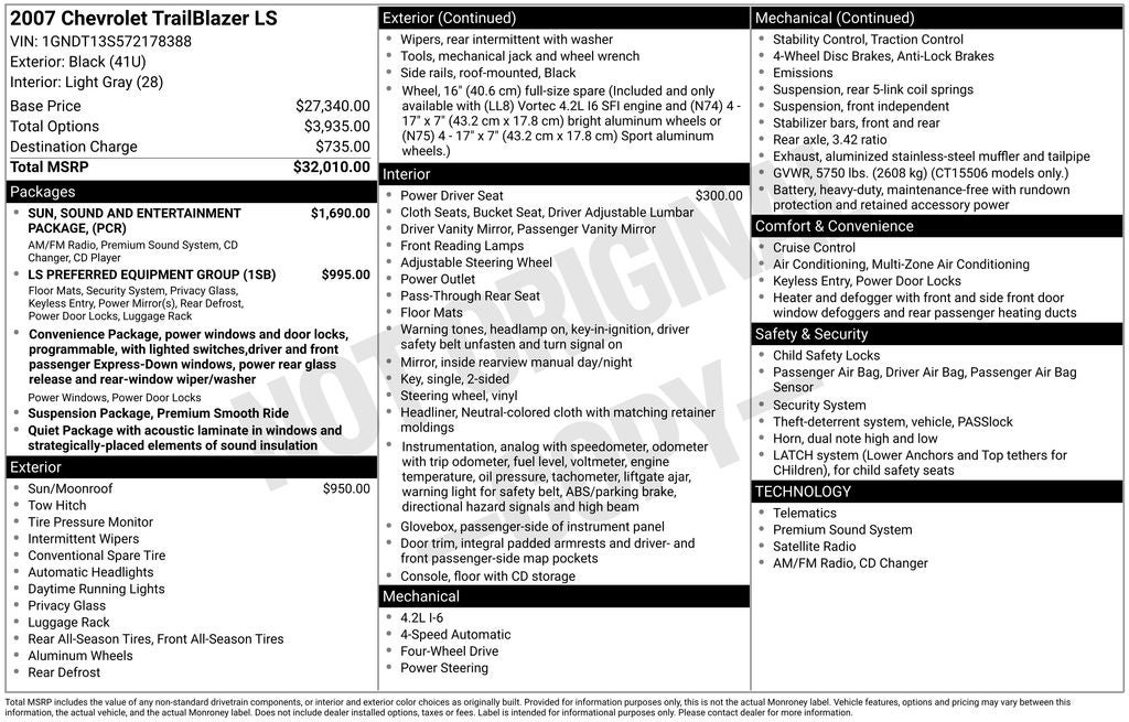 2007 Chevrolet TrailBlazer LS