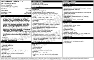 2012 Chevrolet Traverse LT 1LT