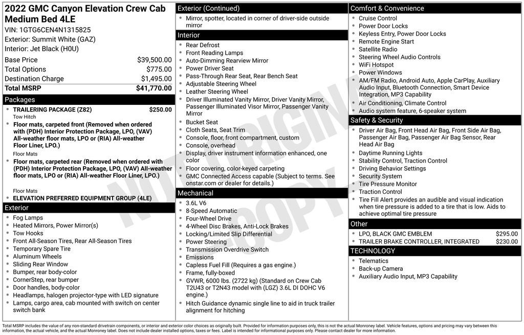 2022 GMC Canyon Elevation