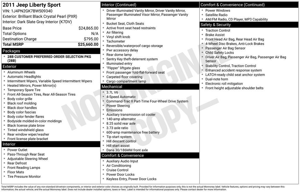 2011 Jeep Liberty Sport