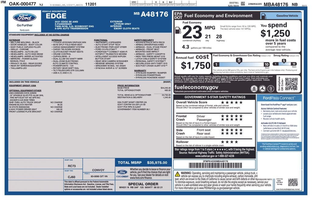 2021 Ford Edge SE