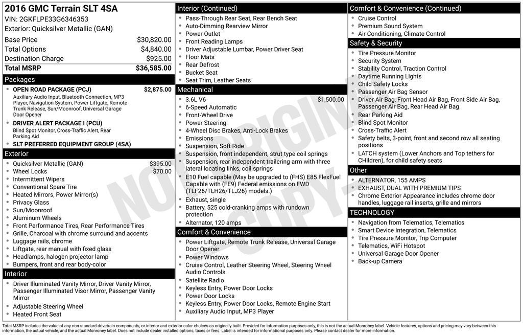 2016 GMC Terrain SLT