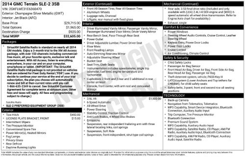 2014 GMC Terrain SLE-2