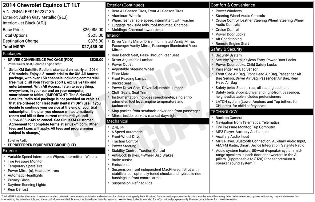 2014 Chevrolet Equinox LT 1LT