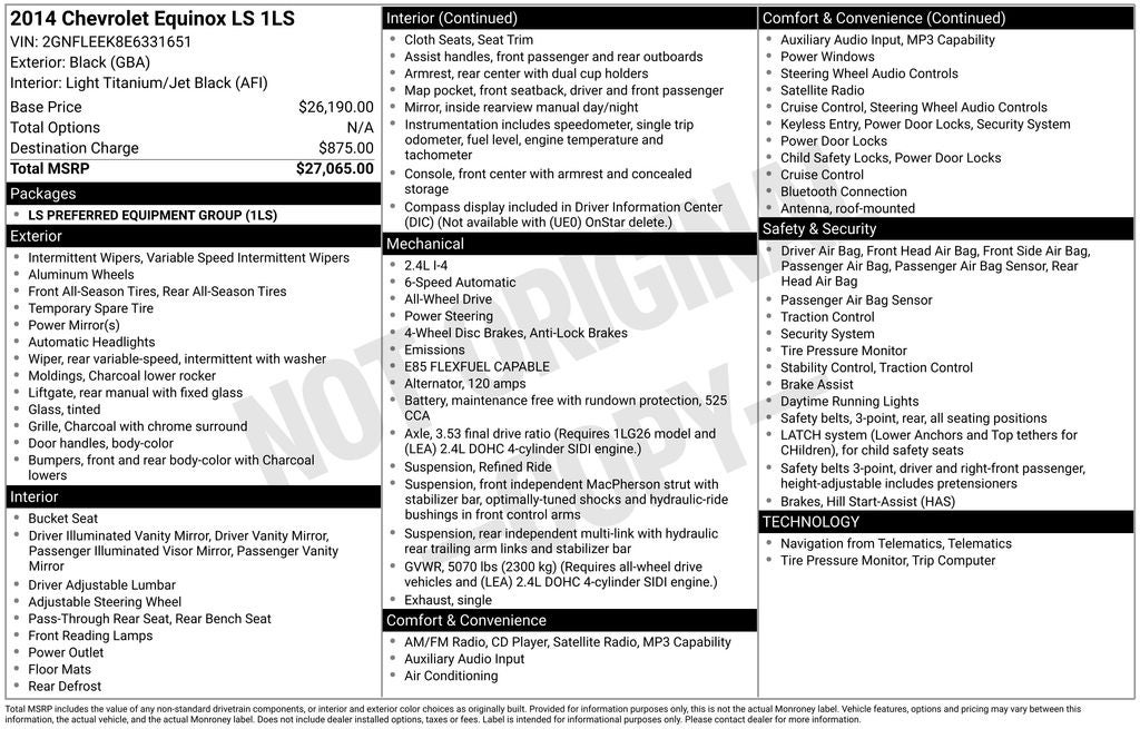 2014 Chevrolet Equinox LS