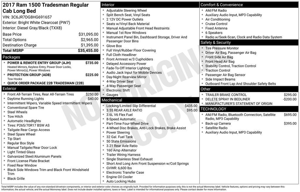 2017 RAM 1500 Tradesman