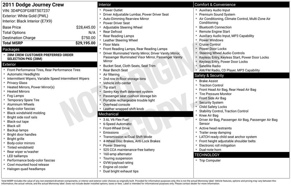 2011 Dodge Journey Crew