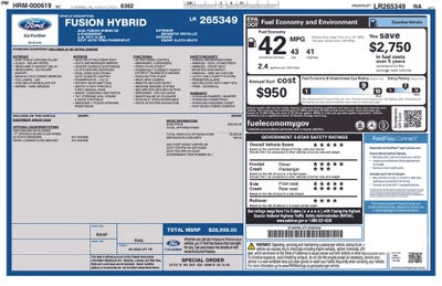 2020 Ford Fusion Hybrid SE