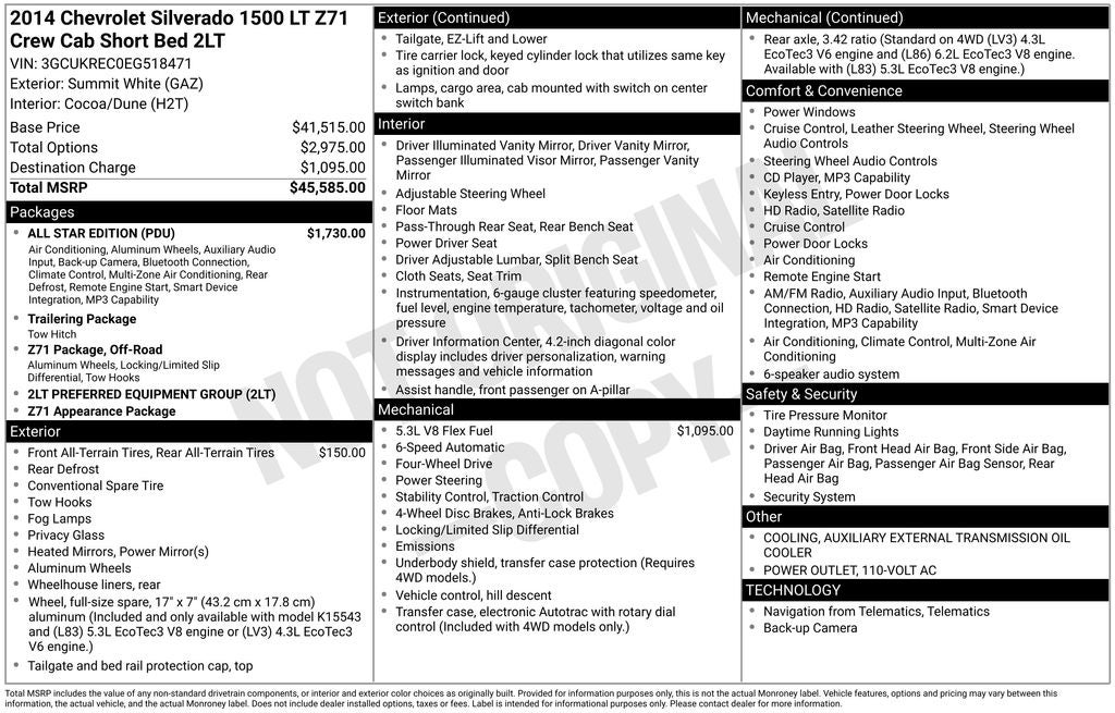 2014 Chevrolet Silverado 1500 LT LT2