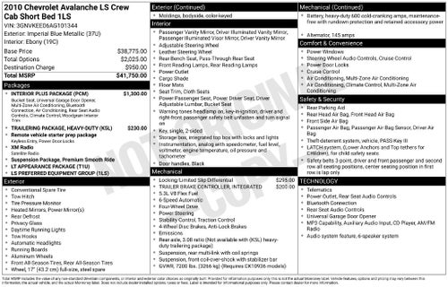 2010 Chevrolet Avalanche 1500 LS