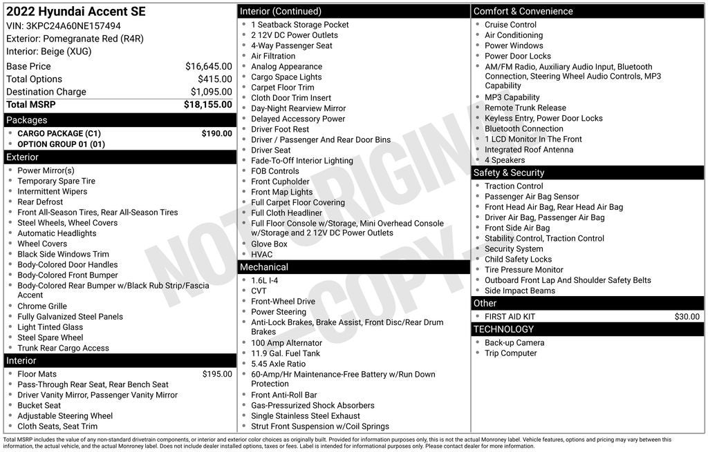 2022 Hyundai Accent SE
