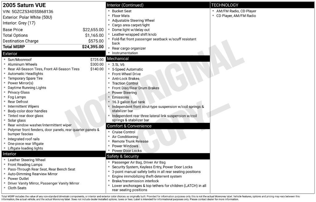 2005 Saturn VUE V6