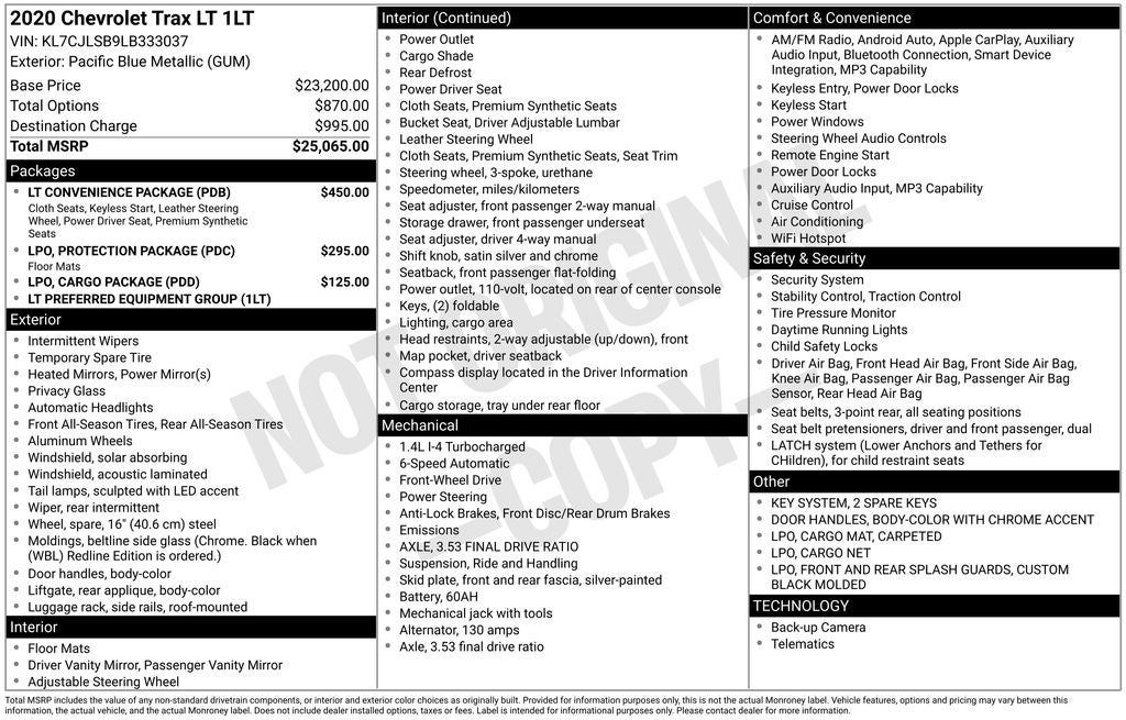 2020 Chevrolet Trax LT