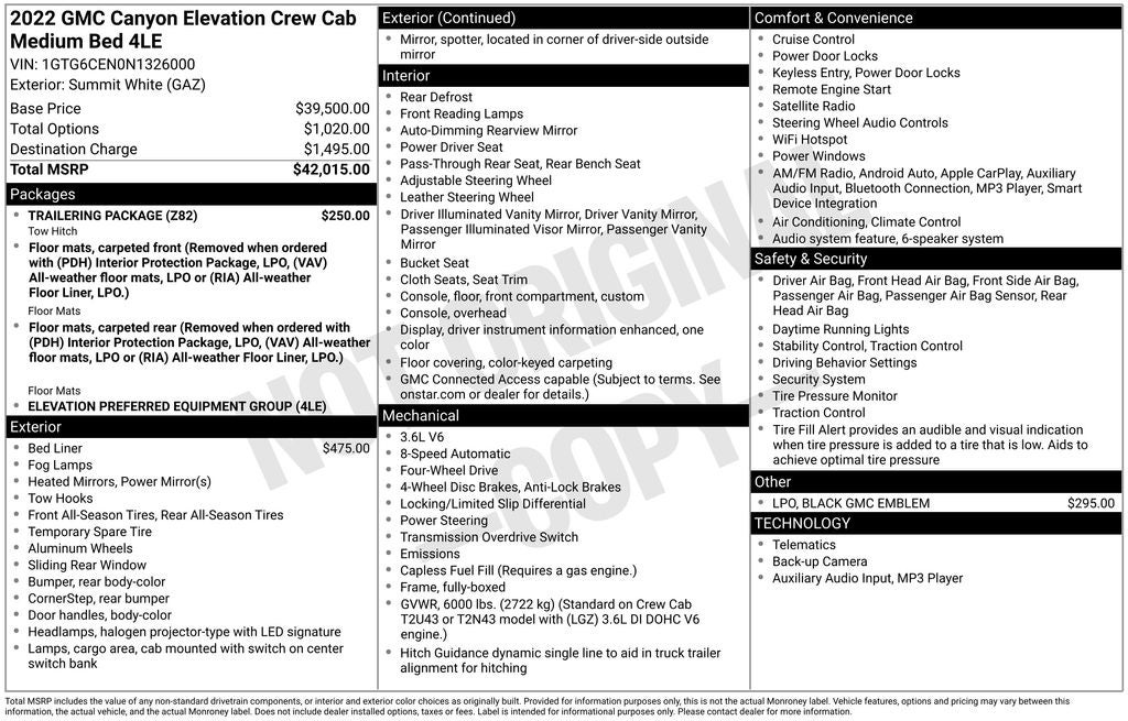 2022 GMC Canyon Elevation