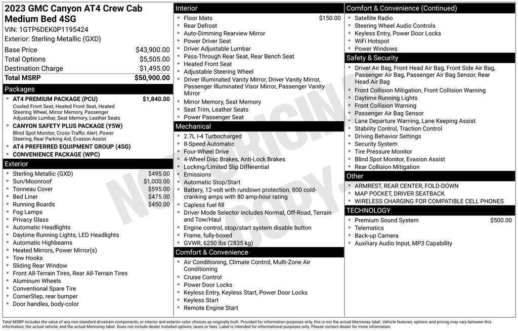 2023 GMC Canyon AT4