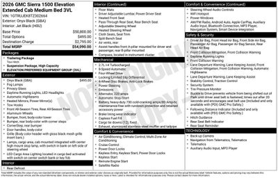 2026 GMC Sierra 1500 Elevation