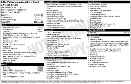 2024 Volkswagen Atlas Cross Sport 2.0T SEL R-Line