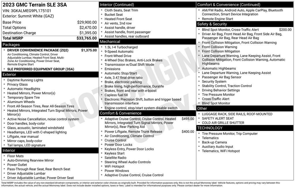 2023 GMC Terrain SLE
