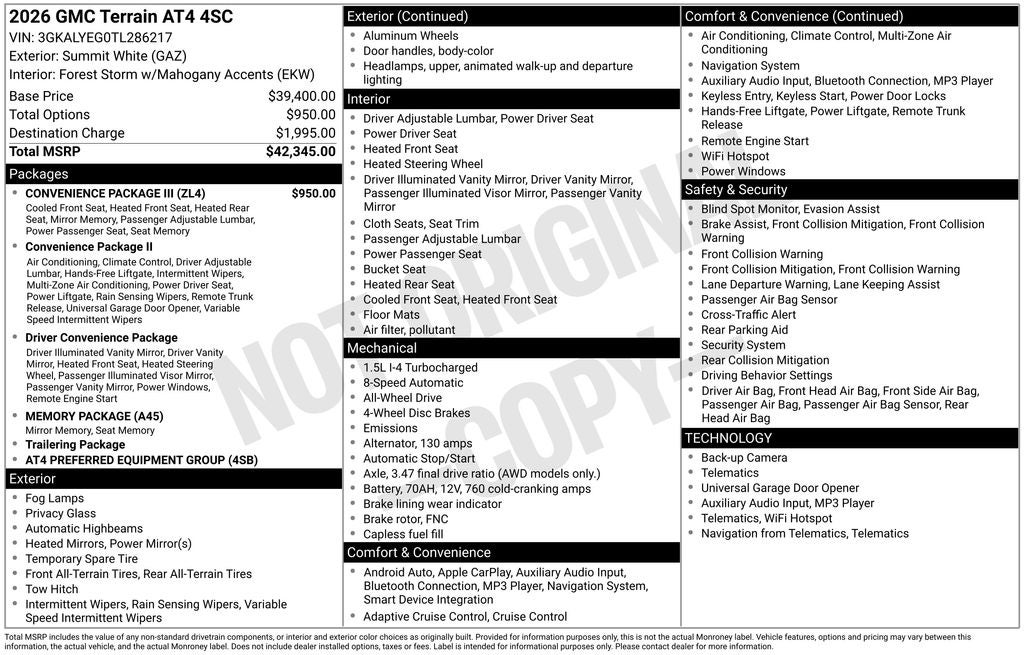 2026 GMC Terrain AT4
