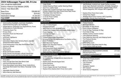 2024 Volkswagen Tiguan 2.0T SEL R-Line