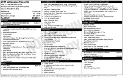 2024 Volkswagen Tiguan 2.0T SE