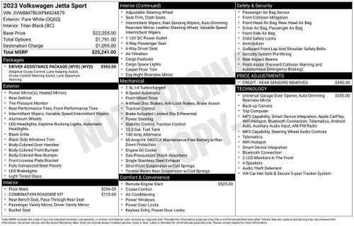 2023 Volkswagen Jetta 1.5T Sport