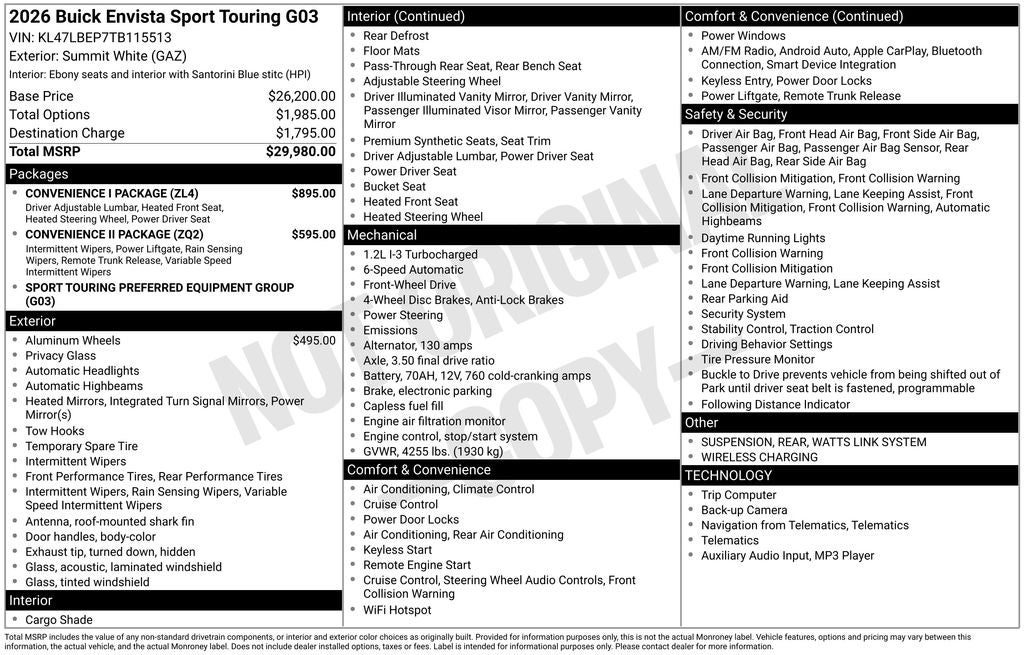 2026 Buick Envista Sport Touring
