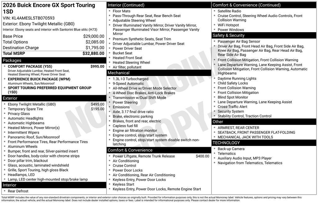 2026 Buick Encore GX Sport Touring