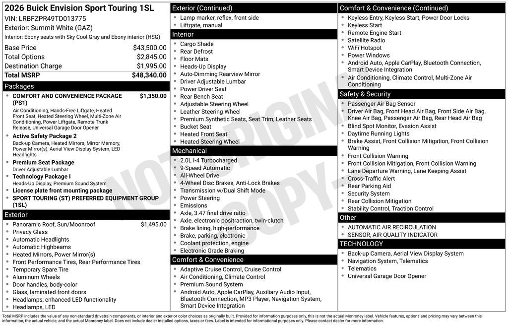 2026 Buick Envision Sport Touring